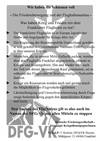 Flyer der DFG-VK Hessen