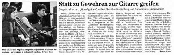 Konzertbesprechung in der Mainzer Rhein-Zeitung